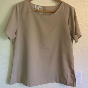 Van Huesen Tan short sleeve Blouse